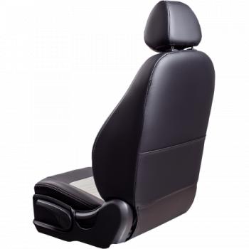 9 449 р. Комплект чехлов для сидений (РЗС 60/40 3Г Илана+Орегон) ТУРИН СТ Lord Autofashion  KIA Seltos (2019-2025) (черный, вставка белая, строчка белая)  с доставкой в г. Горно‑Алтайск. Увеличить фотографию 6