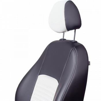 9 449 р. Комплект чехлов для сидений (РЗС 60/40 3Г Илана+Орегон) ТУРИН СТ Lord Autofashion  KIA Seltos (2019-2025) (черный, вставка белая, строчка белая)  с доставкой в г. Горно‑Алтайск. Увеличить фотографию 8