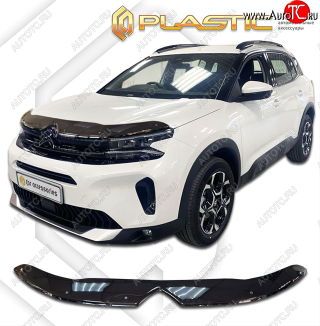 2 099 р. Дефлектор капота (рынок Европы) CA-Plastic  CITROEN C5 Aircross (2022-2025) рестайлинг (Classic черный)  с доставкой в г. Горно‑Алтайск