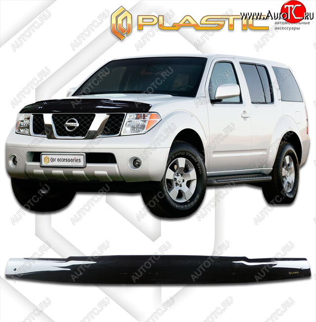 1 999 р. Дефлектор капота CA-Plastic  Nissan Terrano2  R20 (1999-2006) 2-ой рестайлинг (Classic черный)  с доставкой в г. Горно‑Алтайск