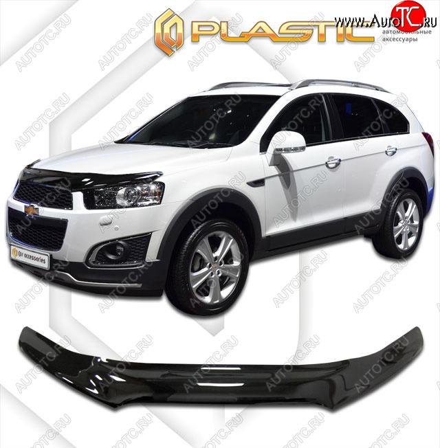 2 199 р. Дефлектор капота (exclusive) CA-Plastic Chevrolet Captiva 1-ый рестайлинг (2011-2013) (Classic черный)  с доставкой в г. Горно‑Алтайск