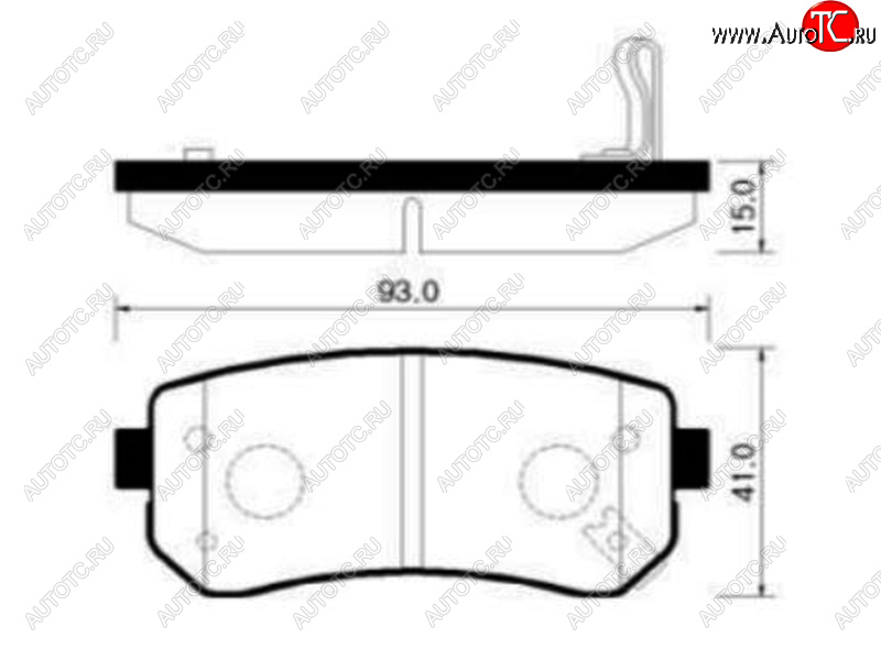 1 559 р. Колодки тормозные задние LH-RH SAT KIA Ceed 3 CD универсал (2018-2024)  с доставкой в г. Горно‑Алтайск