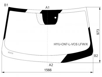 Стекло лобовое (Датчик дождя) XYG Hyundai Elantra CN7 (2020-2023)