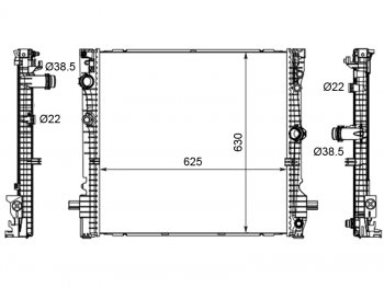 Радиатор SAT  X5  G05, X6  G06, X7  G07