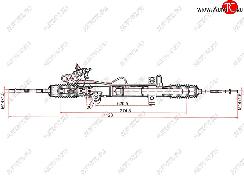 16 549 р. Рейка рулевая LHD SAT Nissan Teana 1 J31 рестайлинг (2005-2008)  с доставкой в г. Горно‑Алтайск