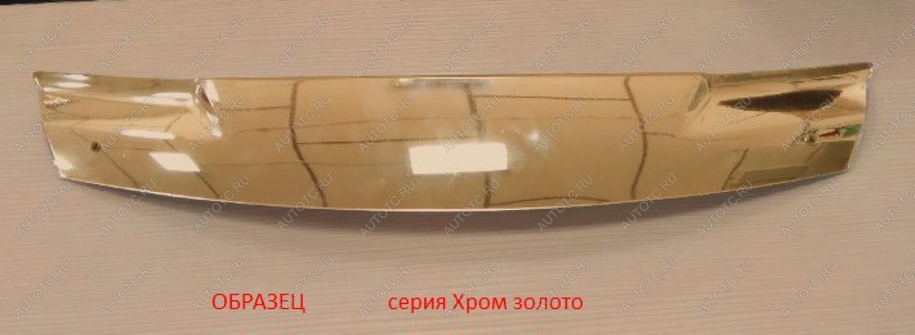 3 369 р. Дефлектор капота CA-Plastic  Toyota Premio  T260 (2016-2021) 2-ой рестайлинг (Серия Хром золото)  с доставкой в г. Горно‑Алтайск