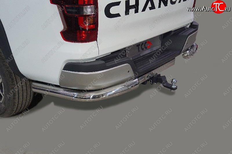 30 549 р. Защита задняя (уголки, нержавейка d76,1 мм) ТСС Тюнинг  Changan Hunter Plus (2022-2025) пикап (уголки)  с доставкой в г. Горно‑Алтайск