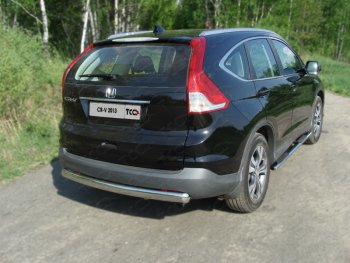 Защита задняя (центральная овальная 75х42 мм) ТСС Тюнинг Honda CR-V RM1,RM3,RM4 дорестайлинг (2012-2015)