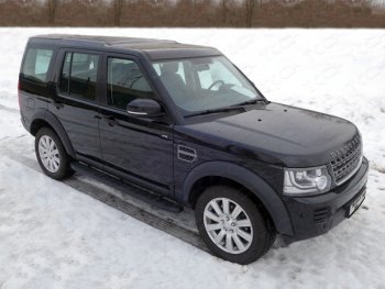 Пороги алюминиевые с пластиковой накладкой ТСС Тюнинг Land Rover (Ленд) Discovery (Дискавери)  4 L319 (2009-2016) 4 L319