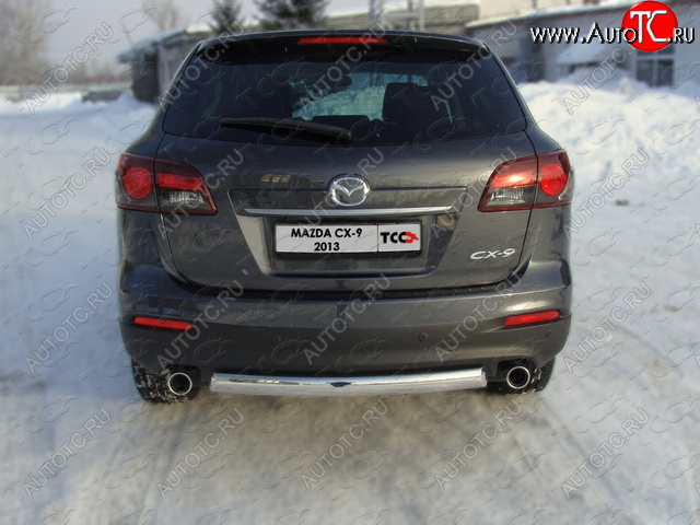 1 000 000 р. Защита задняя овальная 75х42 мм, ТСС Тюнинг  Mazda CX-9 ( TB,  TC) (2012-2025) 2-ой рестайлинг, дорестайлинг  с доставкой в г. Горно‑Алтайск