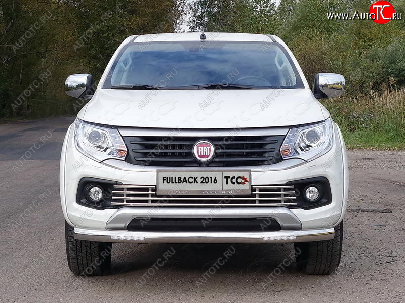 6 249 р. Рамка гос. номера ТСС Тюнинг  Fiat Fullback (2016-2018) (нержавейка)  с доставкой в г. Горно‑Алтайск