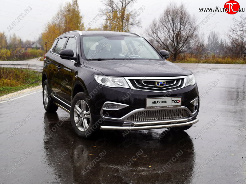 6 449 р. Рамка гос. номера ТСС Тюнинг Geely Atlas NL3 (2016-2022) (нержавейка)  с доставкой в г. Горно‑Алтайск