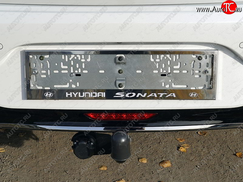 6 449 р. Рамка гос. номера ТСС Тюнинг Hyundai Sonata DN8 (2019-2022) (нержавейка)  с доставкой в г. Горно‑Алтайск