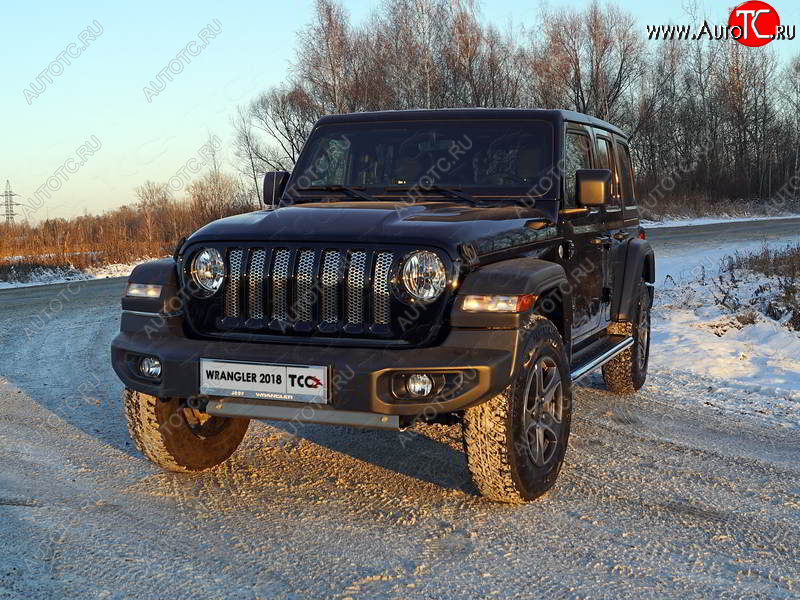 6 249 р. Рамка гос. номера (5 дв.) ТСС Тюнинг  Jeep Wrangler  JL (2018-2024) (нержавейка)  с доставкой в г. Горно‑Алтайск