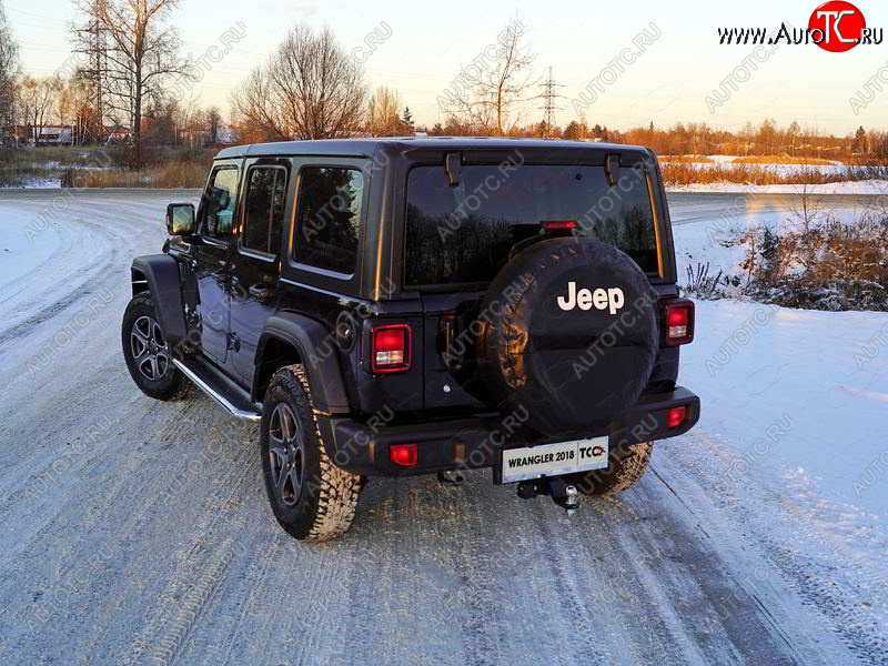 6 249 р. Рамка гос. номера ТСС Тюнинг  Jeep Wrangler  JL (2018-2024) (нержавейка)  с доставкой в г. Горно‑Алтайск