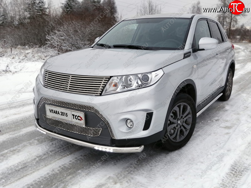 4 399 р. Рамка гос. номера ТСС Тюнинг Suzuki Vitara LY дорестайлинг (2015-2019) (нержавейка)  с доставкой в г. Горно‑Алтайск