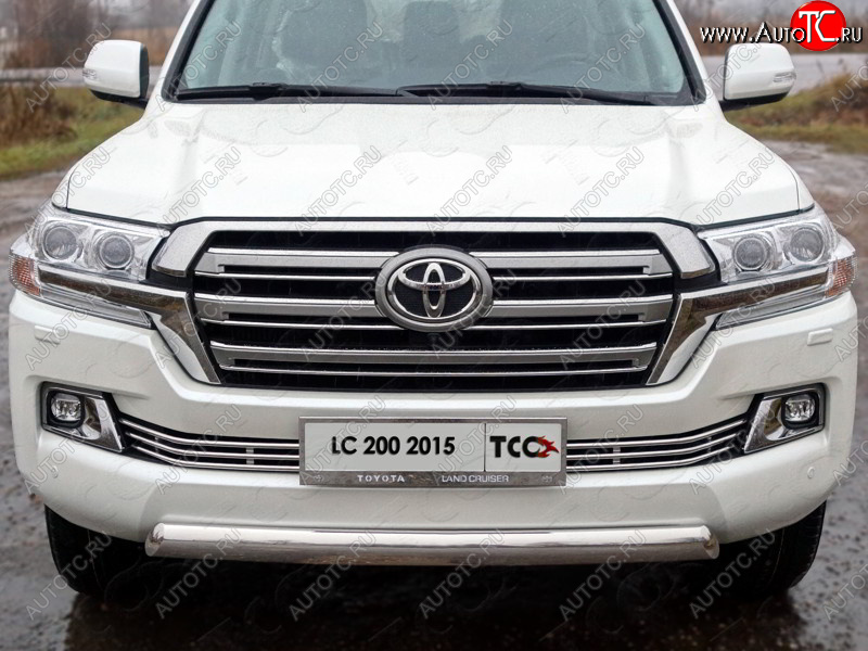 6 449 р. Рамка гос. номера ТСС Тюнинг Toyota Land Cruiser 200 2-ой рестайлинг (2015-2021) (нержавейка)  с доставкой в г. Горно‑Алтайск