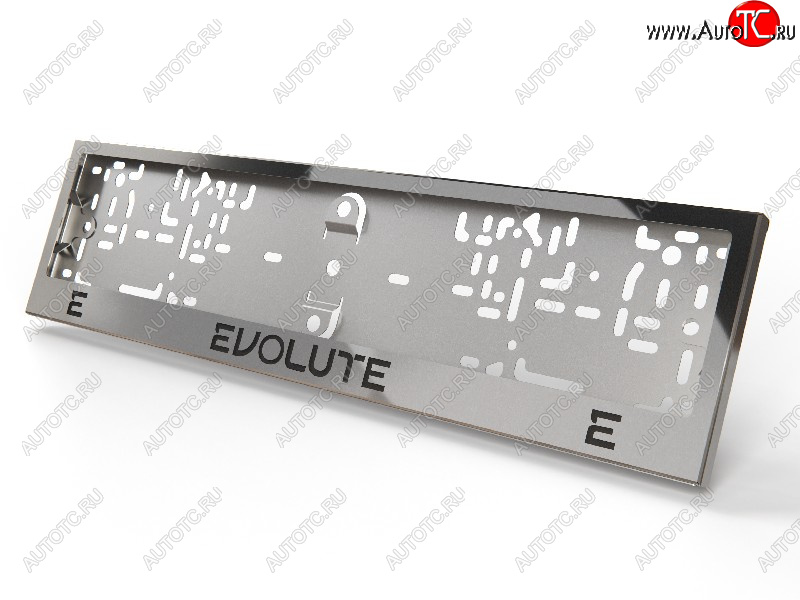 6 249 р. Рамка гос. номера ТСС Тюнинг  Evolute i-Joy (2022-2024) джип (нержавейка)  с доставкой в г. Горно‑Алтайск