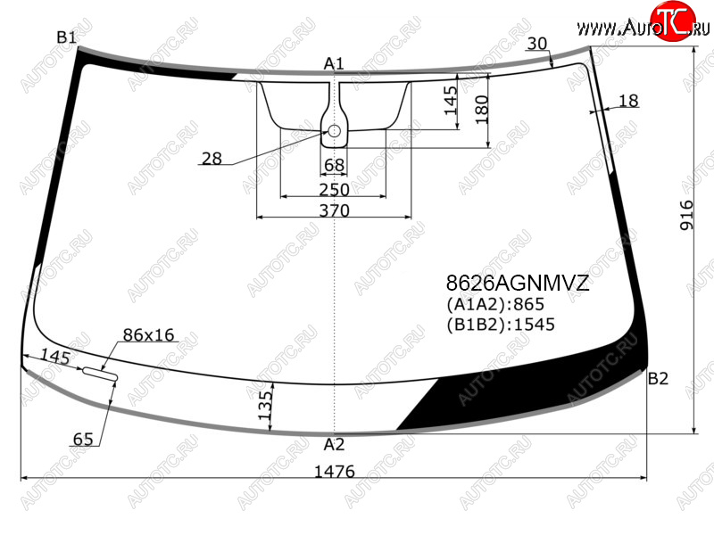 8 299 р. Стекло лобовое (Датчик дождя Молдинг) FUYAO Volkswagen Passat B8 седан дорестайлинг (2015-2019)  с доставкой в г. Горно‑Алтайск