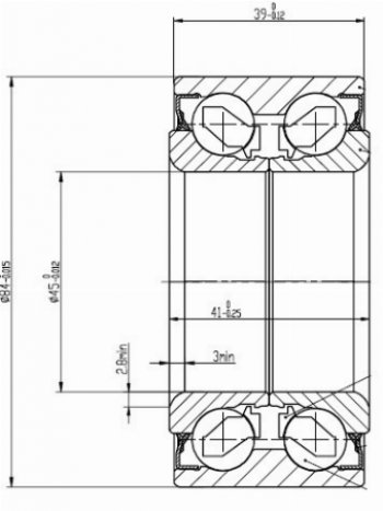 Подшипник передней ступицы HYUNDAI SANTA FESONATA(ТАГАЗ)KIA SPORTAGE 04-MMC SIGMARVR 91-97 KOYO DAC4584DWCS76