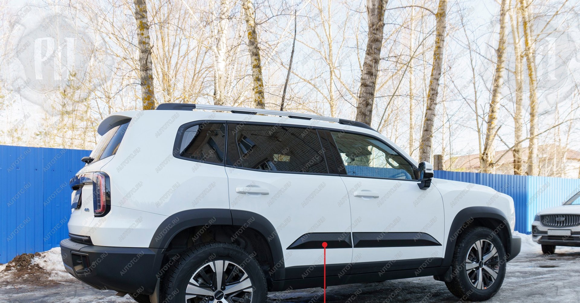 879 р. Молдинг двери задний правый Русская Артель  Haval Dargo (2022-2025) (глянец под покраску)  с доставкой в г. Горно‑Алтайск
