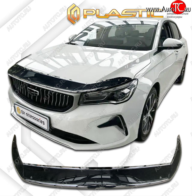 2 499 р. Дефлектор капота (exclusive) CA-Plastic  Geely Emgrand  SS11 (2021-2025) (Classic черный)  с доставкой в г. Горно‑Алтайск