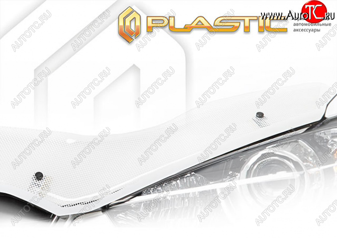 2 599 р. Дефлектор капота (exclusive) CA-Plastic  Geely Emgrand  SS11 (2021-2025) (Шелкография белая)  с доставкой в г. Горно‑Алтайск