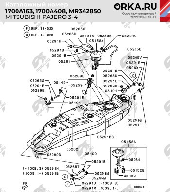 29 599 р. Пластиковый топливный бак (ДИЗЕЛЬ) 80 л. NEW BAK Mitsubishi Pajero 3 V70 дорестайлинг (1999-2003)  с доставкой в г. Горно‑Алтайск. Увеличить фотографию 9