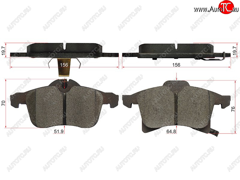 1 479 р. Колодки тормозные перед FR-FL SAT Opel Astra G седан (1998-2005)  с доставкой в г. Горно‑Алтайск