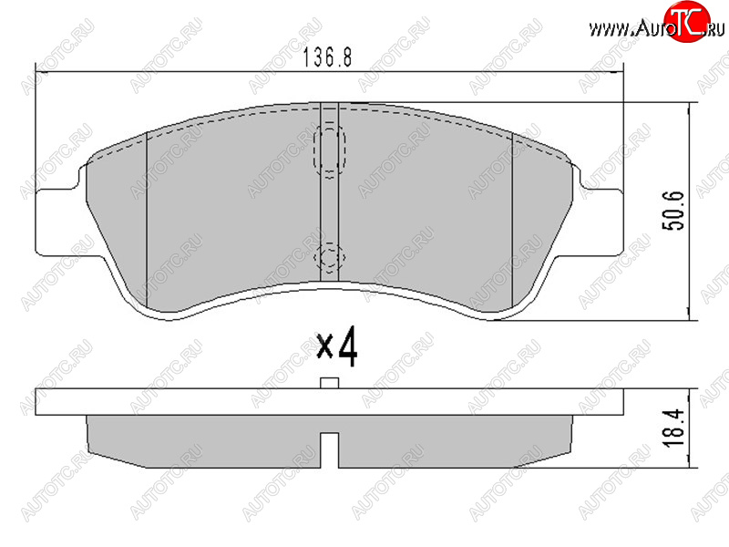 1 269 р. Колодки тормозные перед FL-FR SAT  Peugeot Partner ( M49/M59,  B9) (2002-2018) рестайлинг, дорестайлинг, 1-ый рестайлинг, 2-ой рестайлинг  с доставкой в г. Горно‑Алтайск