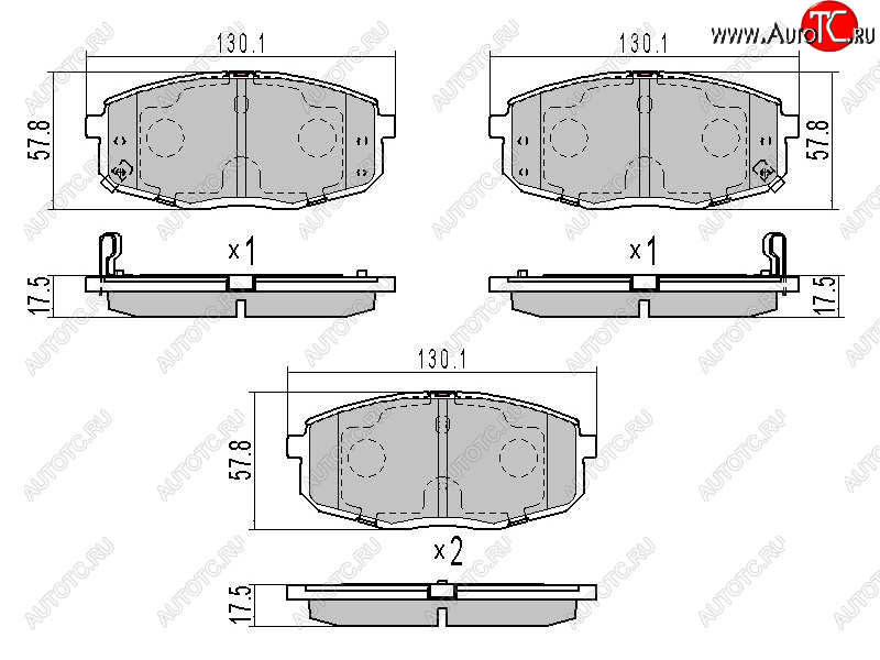 1 189 р. Колодки тормозные перед FL-FR SAT  Hyundai Creta (GS,  SU), I30 (FD,  2 GD,  3 PD), I30 Fastback (PD), KIA Ceed (1 ED)  с доставкой в г. Горно‑Алтайск