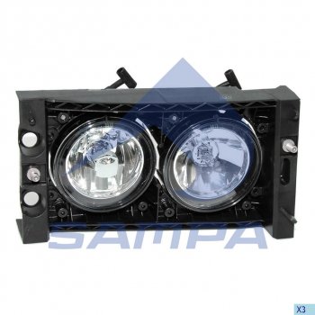 3 999 р. Фара противотуманная DAF XF95,CF65,CF75,CF85,LF45,LF55 левая SAMPA SAMPA 051.086  с доставкой в г. Горно‑Алтайск. Увеличить фотографию 1