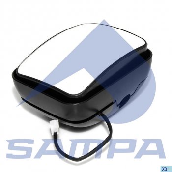 1 329 р. Зеркало боковое DAF MAN дополнительное (220х170мм) с обогревом SAMPA SAMPA 051.108  с доставкой в г. Горно‑Алтайск. Увеличить фотографию 1