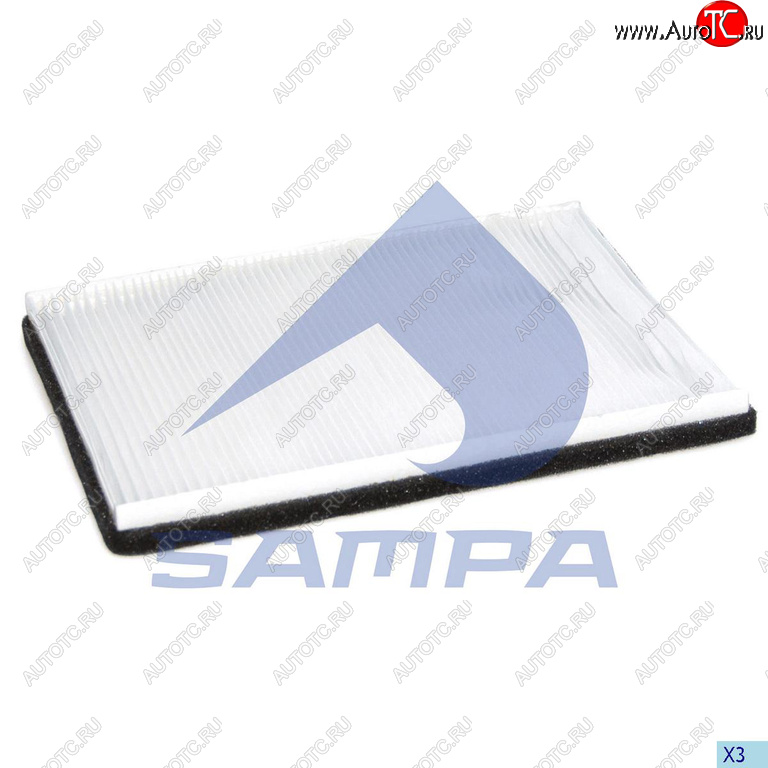 569 р. Фильтр воздушный салона DAF 95,95XF (312х225х25мм) SAMPA SAMPA 051.173-01  с доставкой в г. Горно‑Алтайск