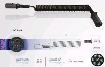 2 799 р. Кабель электрический прицепа N-type 7-полюсный L=4000мм пластиковые штекеры ALSA ALSA 05rf0103n40  с доставкой в г. Горно‑Алтайск. Увеличить фотографию 2