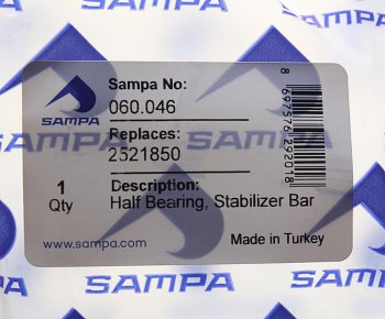 539 р. Втулка стабилизатора IVECO заднего (половинка) SAMPA SAMPA 060.046  с доставкой в г. Горно‑Алтайск. Увеличить фотографию 3
