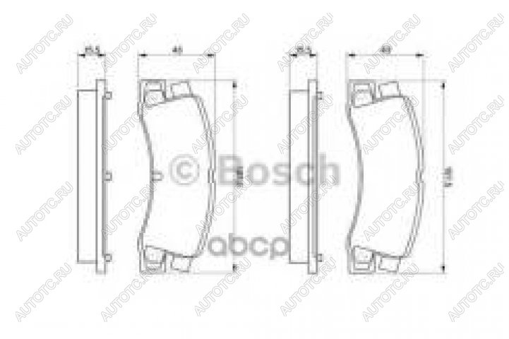 1 499 р. Колодки тормозные передние (4шт.) BOSCH KIA Rio 2 JB дорестайлинг седан (2005-2009)  с доставкой в г. Горно‑Алтайск