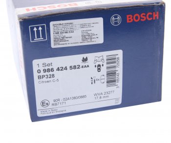 2 999 р. Колодки тормозные передние (4шт.) BOSCH CITROEN C5 RD дорестайлинг, седан (2008-2017)  с доставкой в г. Горно‑Алтайск. Увеличить фотографию 4