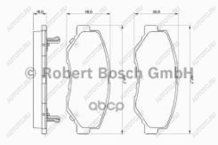 2 659 р. Колодки тормозные передние (4шт.) BOSCH Honda CR-V RM1,RM3,RM4 дорестайлинг (2012-2015)  с доставкой в г. Горно‑Алтайск