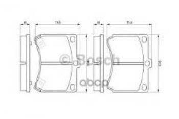 Колодки тормозные передние (4шт.) BOSCH Mazda 323 BA дорестайлинг седан (1994-1996)