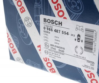 3 199 р. Колодки тормозные задние барабанные 4шт. BOSCH Opel Astra G седан (1998-2005)  с доставкой в г. Горно‑Алтайск. Увеличить фотографию 3