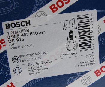 3 069 р. Колодки тормозные задние барабанные (4шт.) BOSCH Ford Focus 2 хэтчбэк 3 дв. дорестайлинг (2004-2007)  с доставкой в г. Горно‑Алтайск. Увеличить фотографию 4