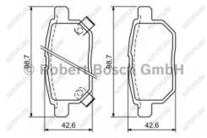 1 559 р. Колодки тормозные задние (4шт.) BOSCH Toyota Corolla E140 седан дорестайлинг (2007-2010)  с доставкой в г. Горно‑Алтайск