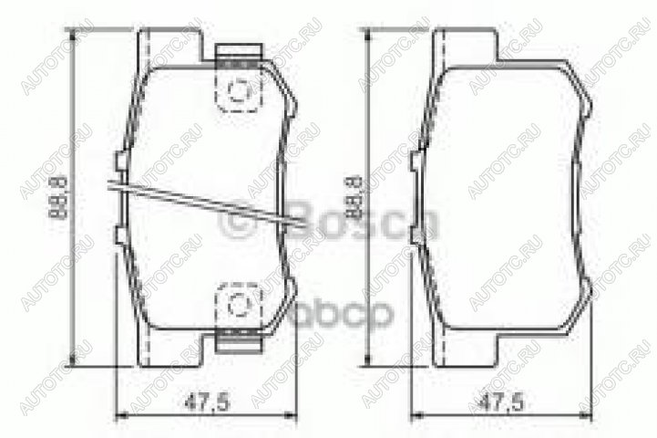 1 699 р. Колодки тормозные задние (4шт.) BOSCH Honda CR-V RE1,RE2,RE3,RE4,RE5,RE7 дорестайлинг (2007-2010)  с доставкой в г. Горно‑Алтайск