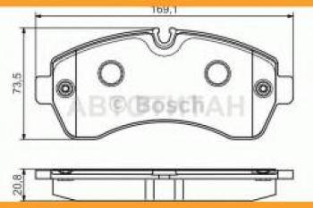 Колодки тормозные передние (4шт.) BOSCH Mercedes-Benz Sprinter W905 рестайлинг (2000-2006)