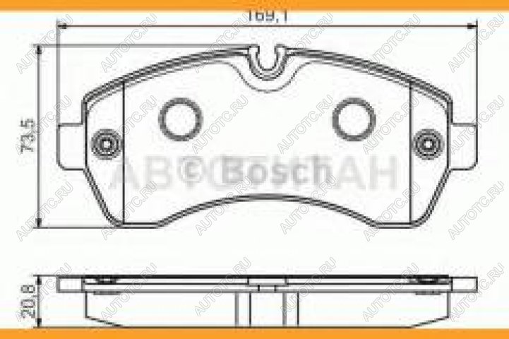 4 399 р. Колодки тормозные передние (4шт.) BOSCH Volkswagen LT 2D (1996-2006)  с доставкой в г. Горно‑Алтайск