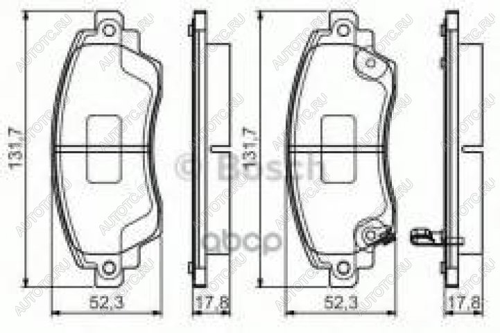 3 089 р. Колодки тормозные передние (4шт.) BOSCH Toyota Corolla E110 универсал дорестайлинг (1997-2000)  с доставкой в г. Горно‑Алтайск