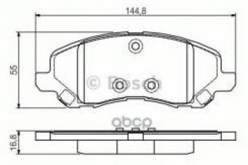 Колодки тормозные передние (4шт.) BOSCH Mitsubishi Pajero Sport PA рестайлинг (2004-2008)