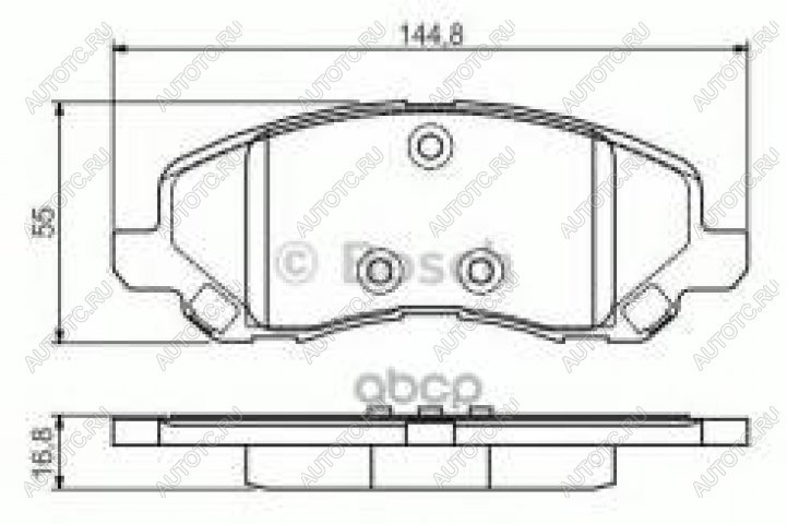 2 659 р. Колодки тормозные передние (4шт.) BOSCH Mitsubishi Pajero 4 V90 дорестайлинг (2006-2011)  с доставкой в г. Горно‑Алтайск