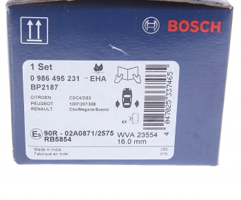 1 449 р. Колодки тормозные задние (4шт.) BOSCH CITROEN C8 (2002-2014)  с доставкой в г. Горно‑Алтайск. Увеличить фотографию 4